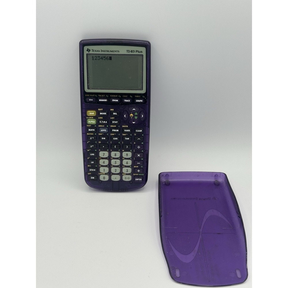 Texas Instruments TI-83 Plus Purple Graphing Math Calculator With Cover Tested - Picture 5 of 5